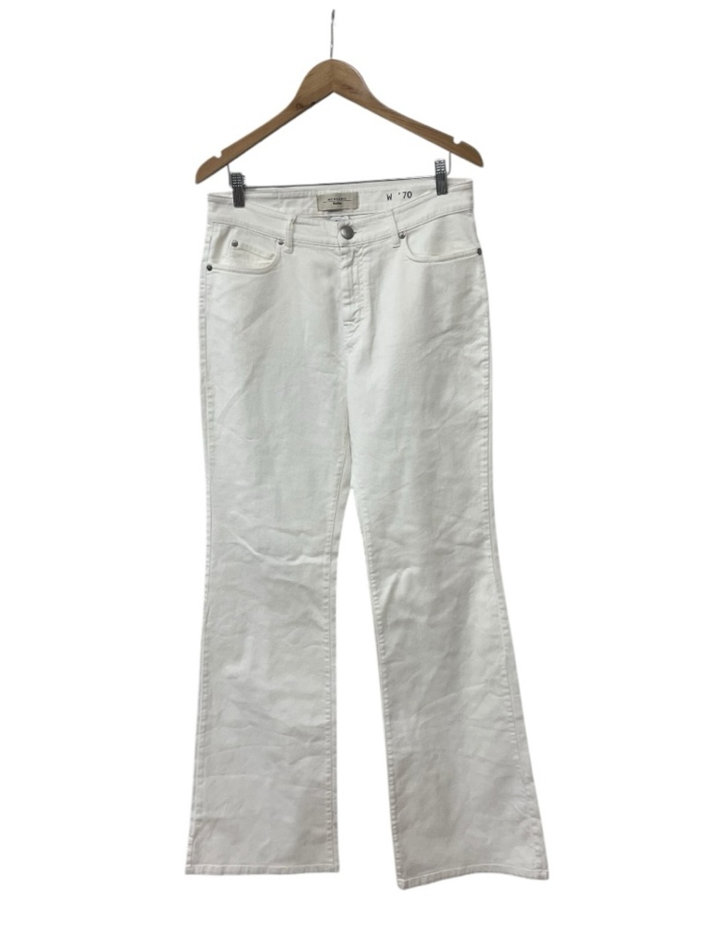 Max Mara Weekend White 70s Flare Jeans US 14